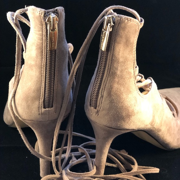 Vince Camuto Nude Lace-Up Stilettos - Picture 2 of 4